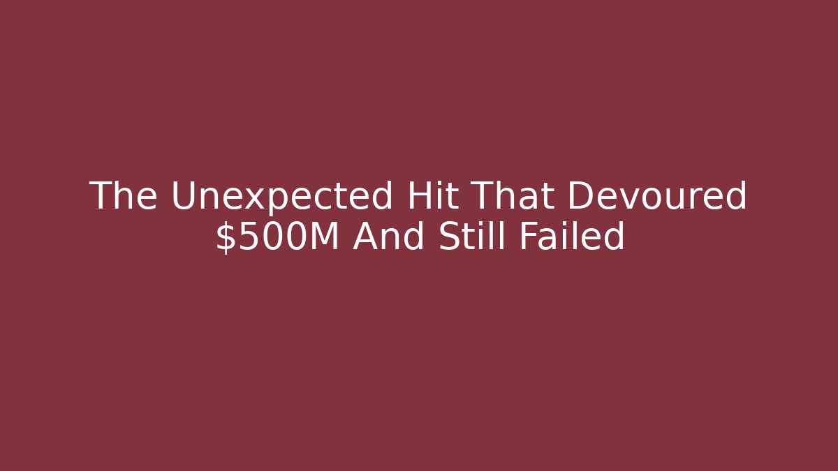 The Unexpected Hit That Devoured $500M And Still Failed