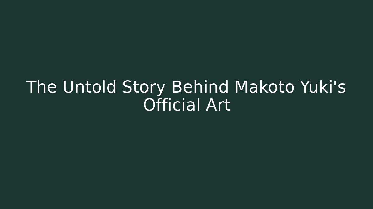 The Untold Story Behind Makoto Yuki's Official Art