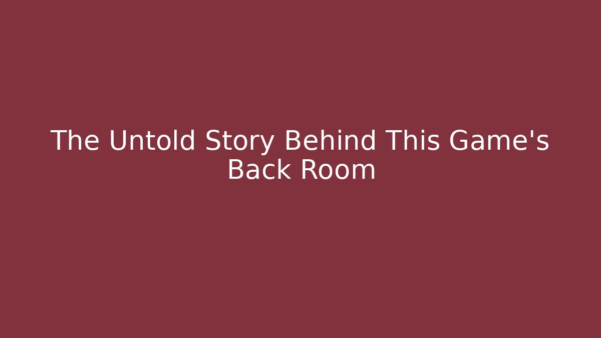The Untold Story Behind This Game's Back Room - Felix Cat Insurance