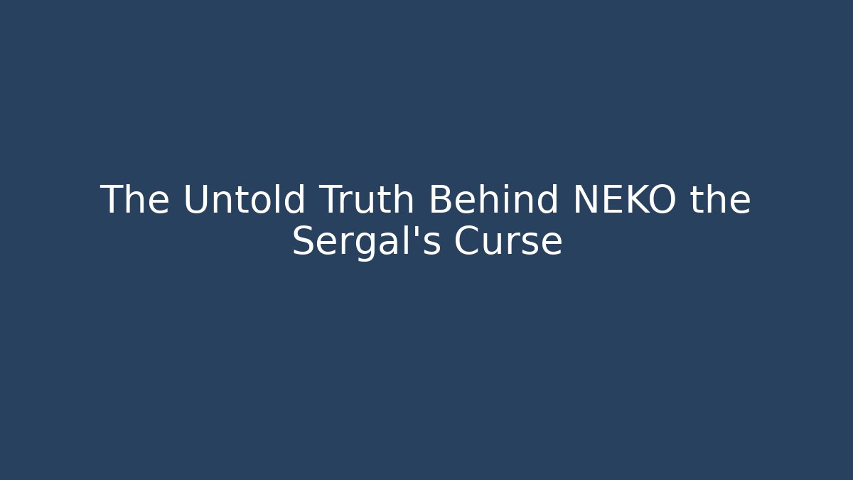 The Untold Truth Behind NEKO the Sergal's Curse - Felix Cat Insurance