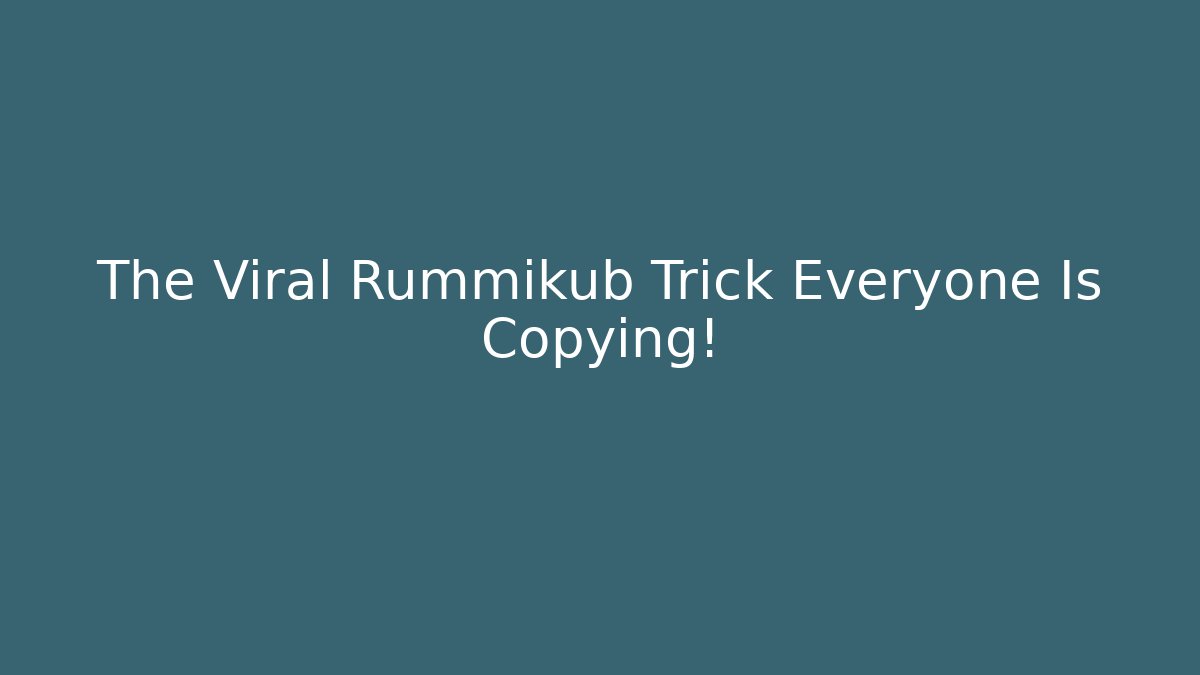 The Viral Rummikub Trick Everyone Is Copying! - Felix Cat Insurance