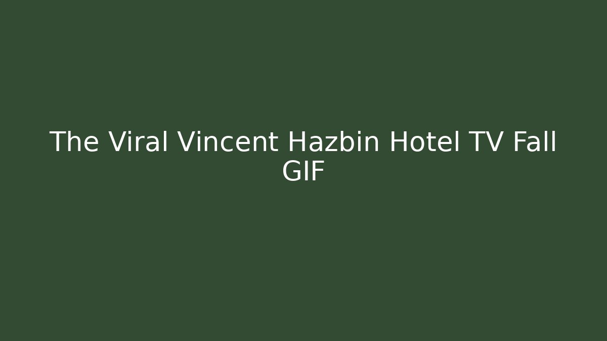 The Viral Vincent Hazbin Hotel TV Fall GIF
