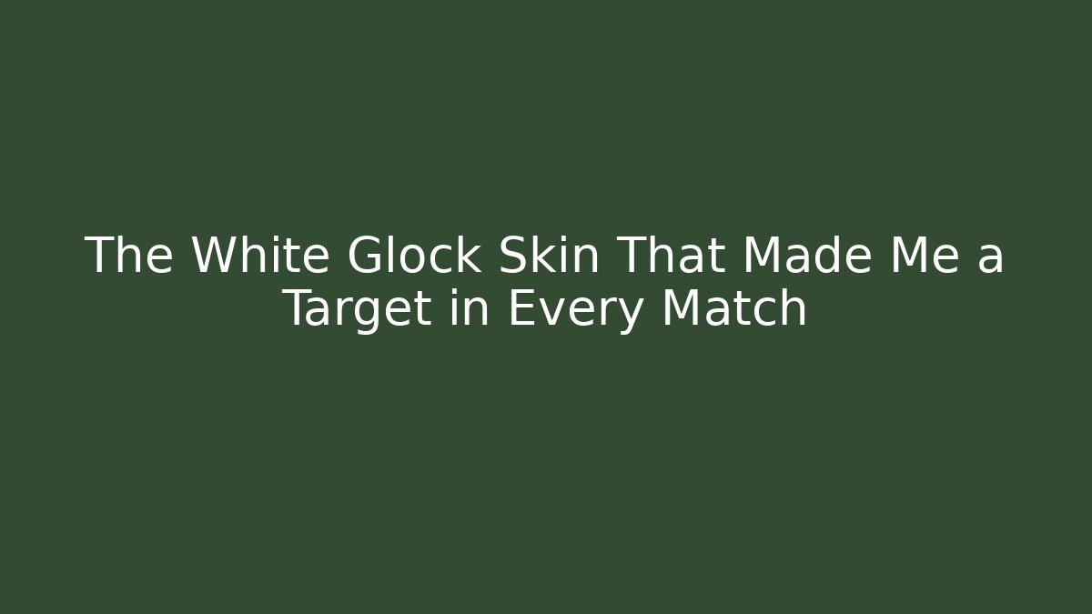 The White Glock Skin That Made Me a Target in Every Match