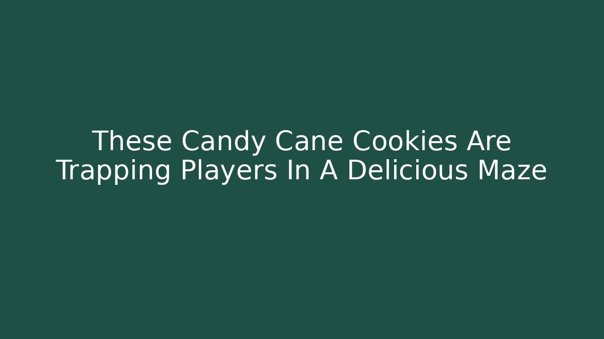 These Candy Cane Cookies Are Trapping Players In A Delicious Maze