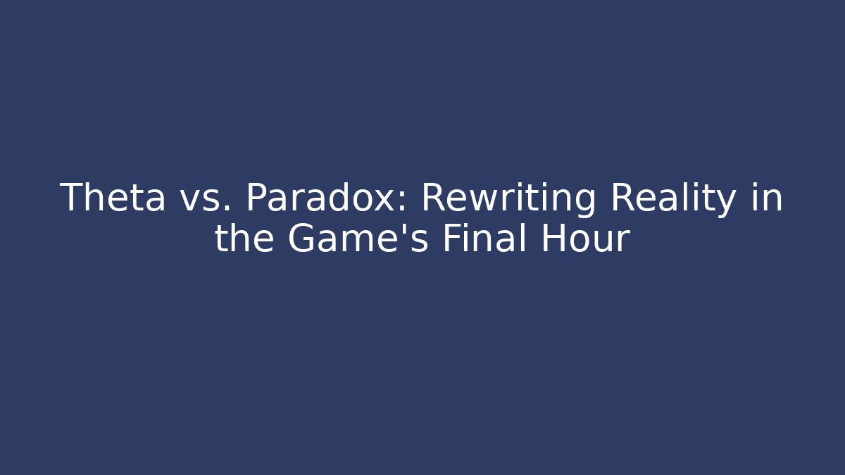 Theta vs. Paradox: Rewriting Reality in the Game's Final Hour