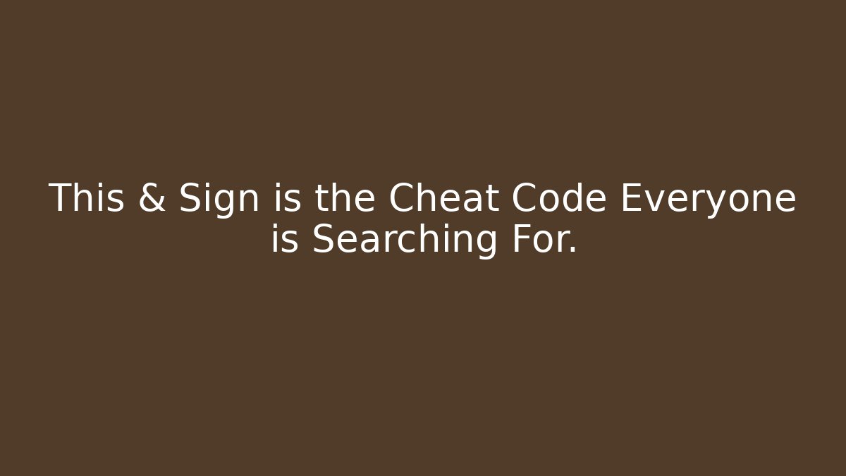 This & Sign is the Cheat Code Everyone is Searching For. - Felix Cat Insurance