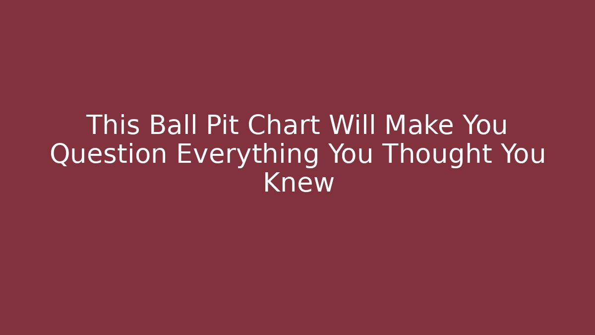 This Ball Pit Chart Will Make You Question Everything You Thought You Knew