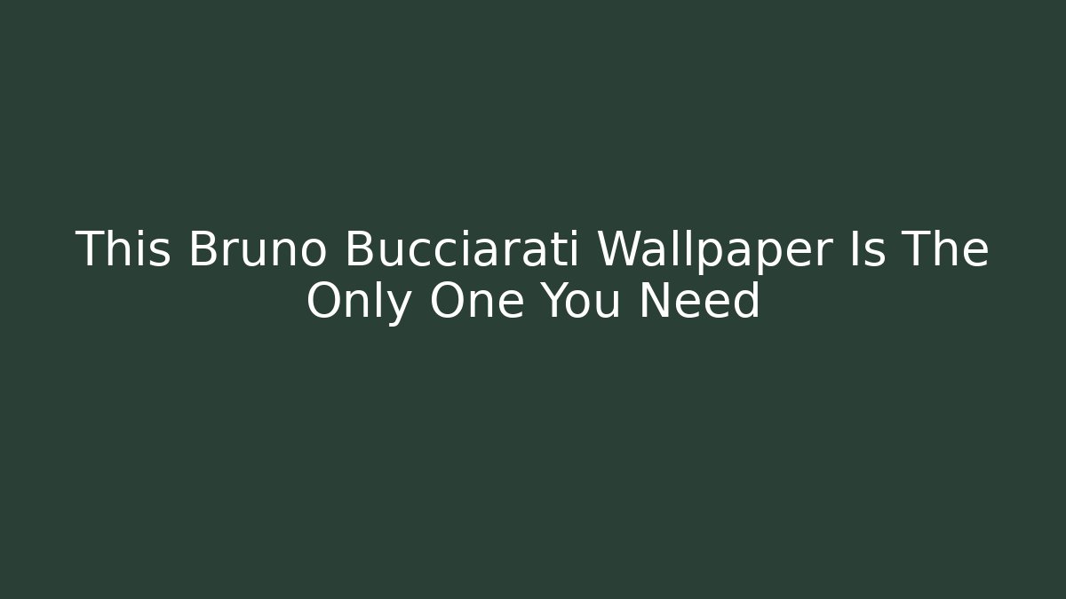 This Bruno Bucciarati Wallpaper Is The Only One You Need - Felix Cat Insurance