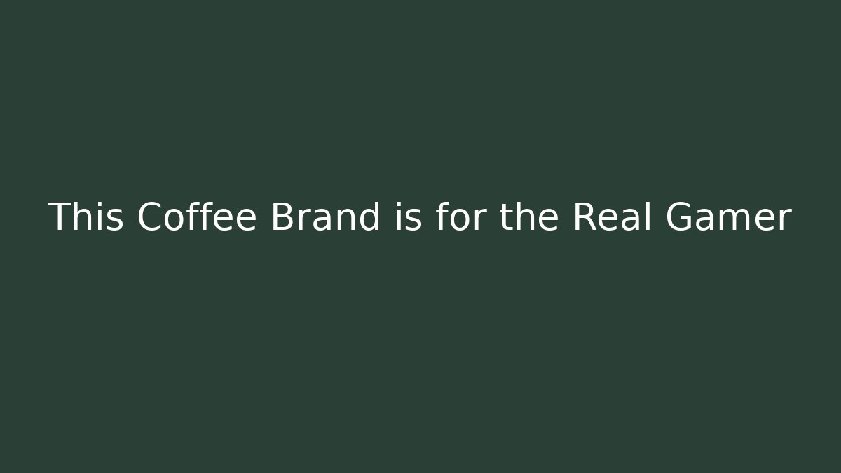 This Coffee Brand is for the Real Gamer - Felix Cat Insurance