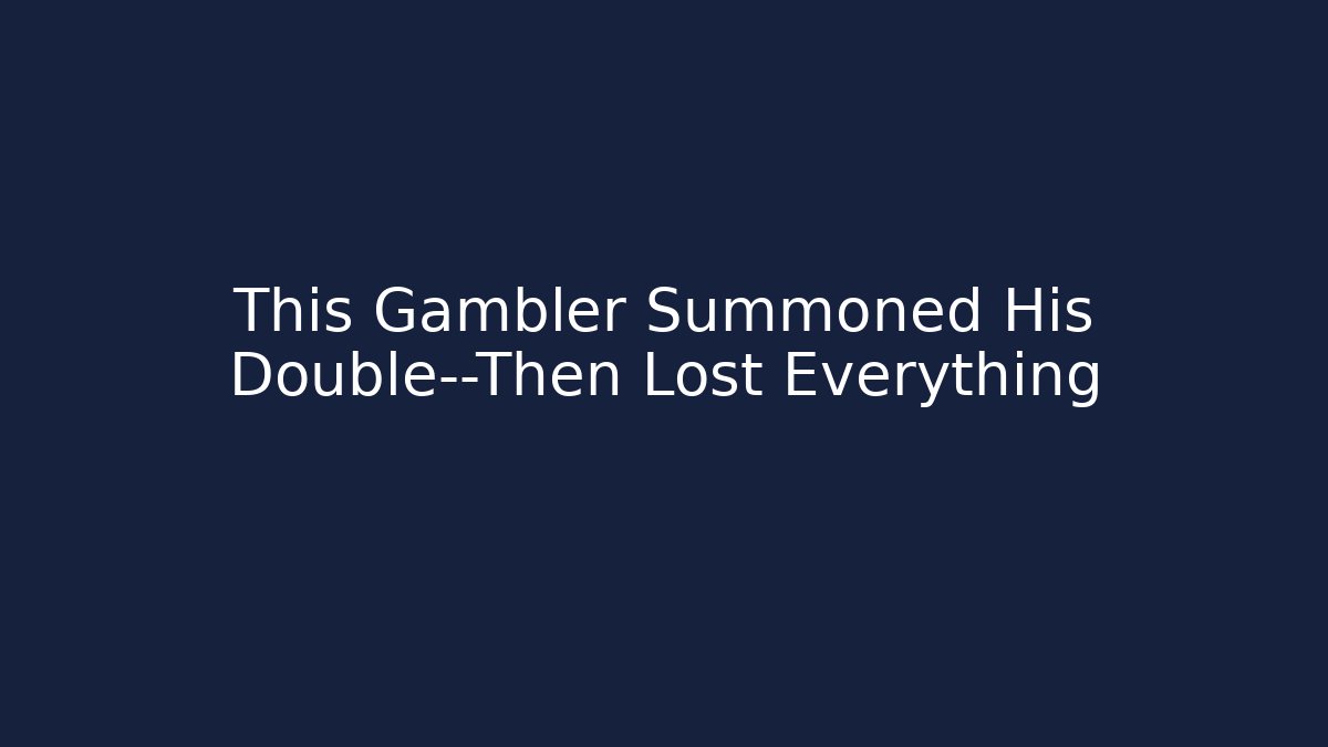 This Gambler Summoned His Double—Then Lost Everything