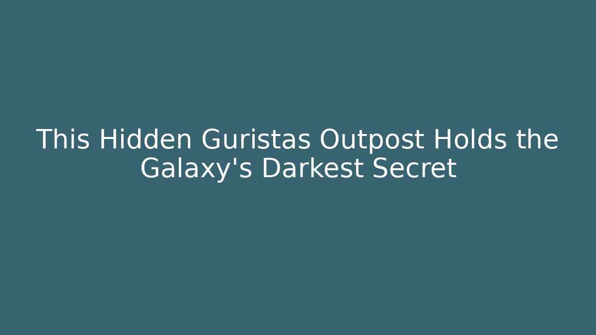This Hidden Guristas Outpost Holds the Galaxy's Darkest Secret