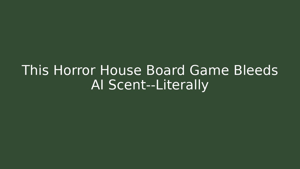 This Horror House Board Game Bleeds AI Scent—Literally