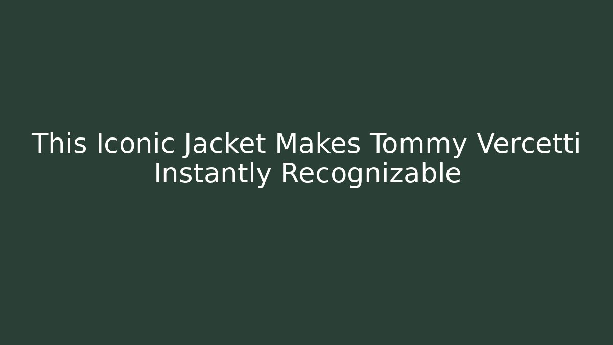 This Iconic Jacket Makes Tommy Vercetti Instantly Recognizable - Felix Cat Insurance