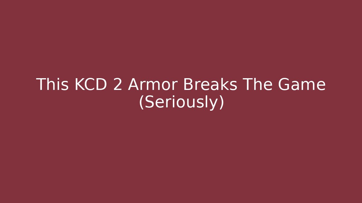 This KCD 2 Armor Breaks The Game (Seriously) - Felix Cat Insurance