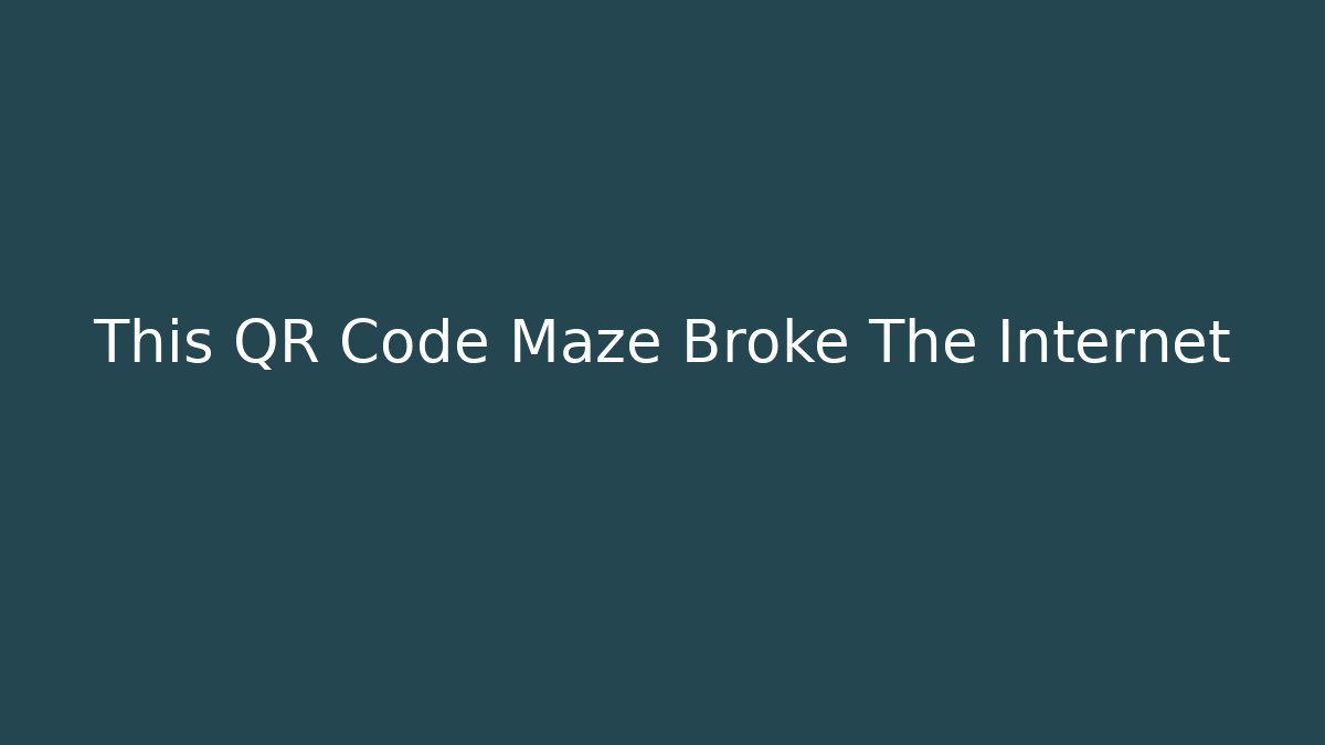 This QR Code Maze Broke The Internet - Felix Cat Insurance