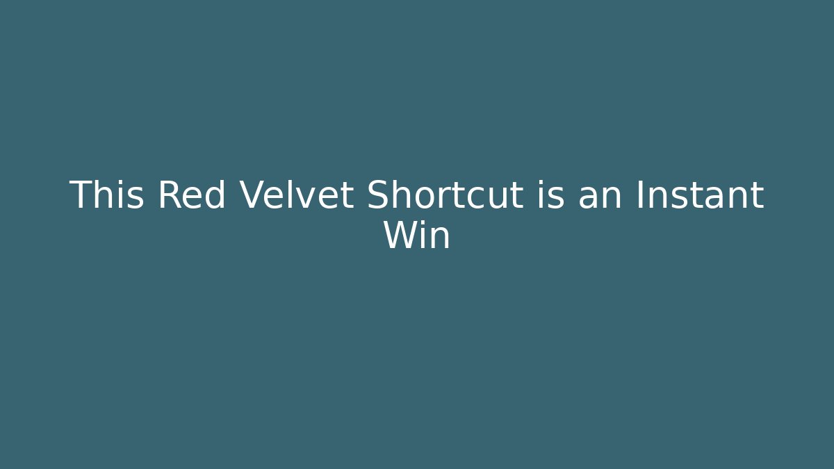 This Red Velvet Shortcut is an Instant Win - Felix Cat Insurance