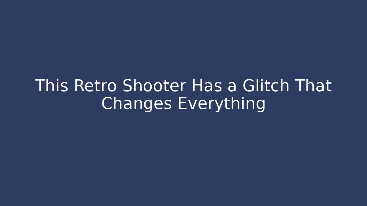 This Retro Shooter Has a Glitch That Changes Everything - Felix Cat Insurance