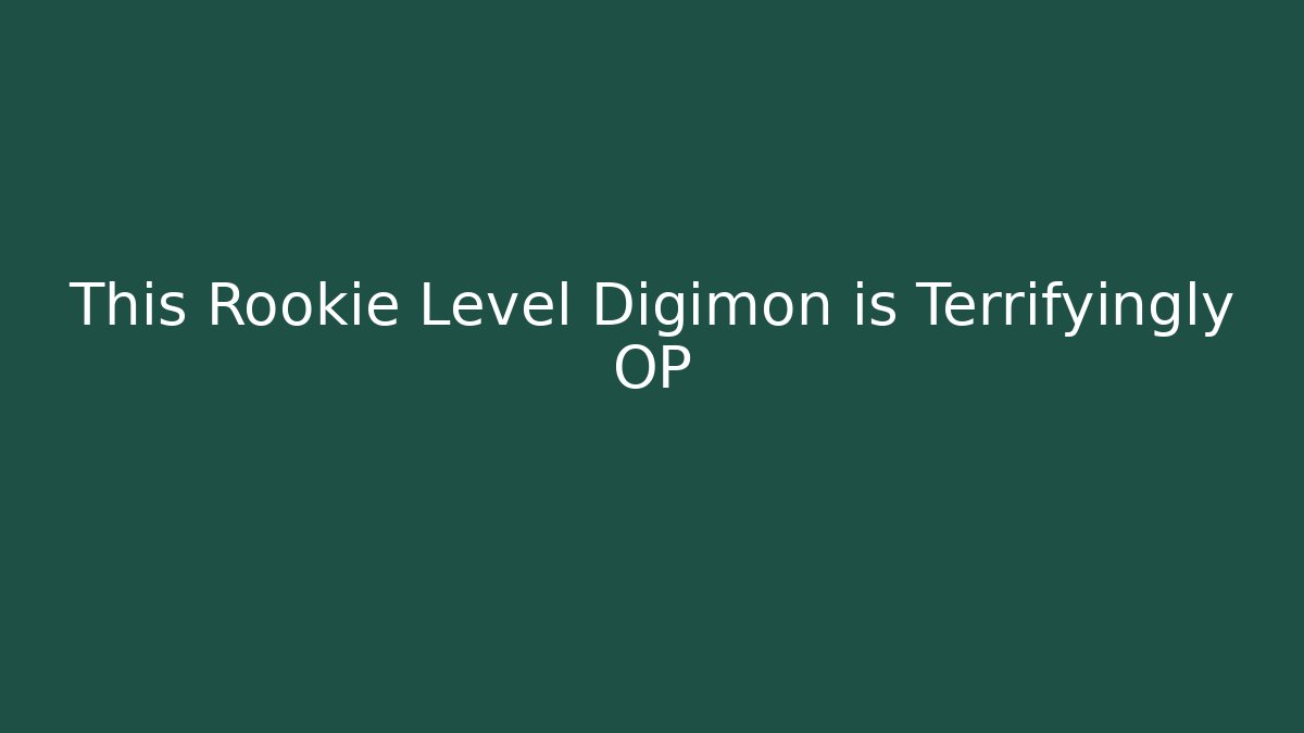 This Rookie Level Digimon is Terrifyingly OP - Felix Cat Insurance