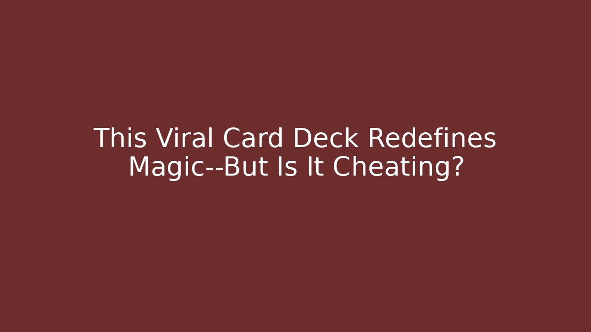 This Viral Card Deck Redefines Magic—But Is It Cheating?
