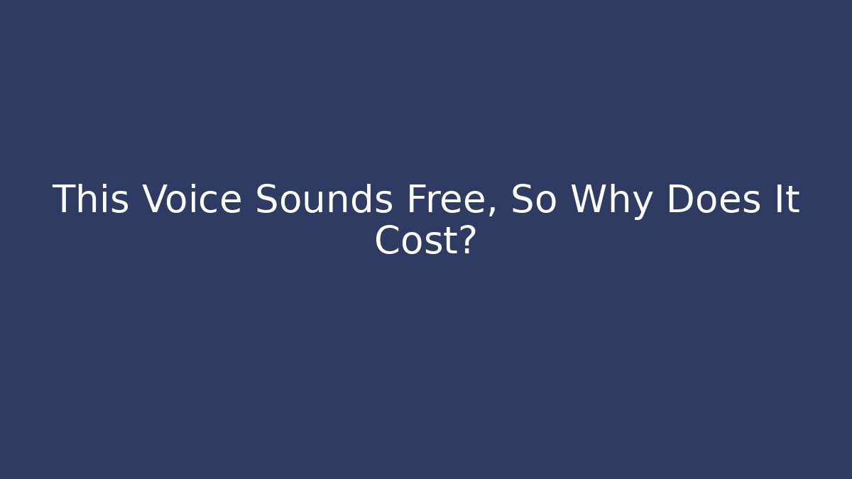 This Voice Sounds Free, So Why Does It Cost? - Felix Cat Insurance