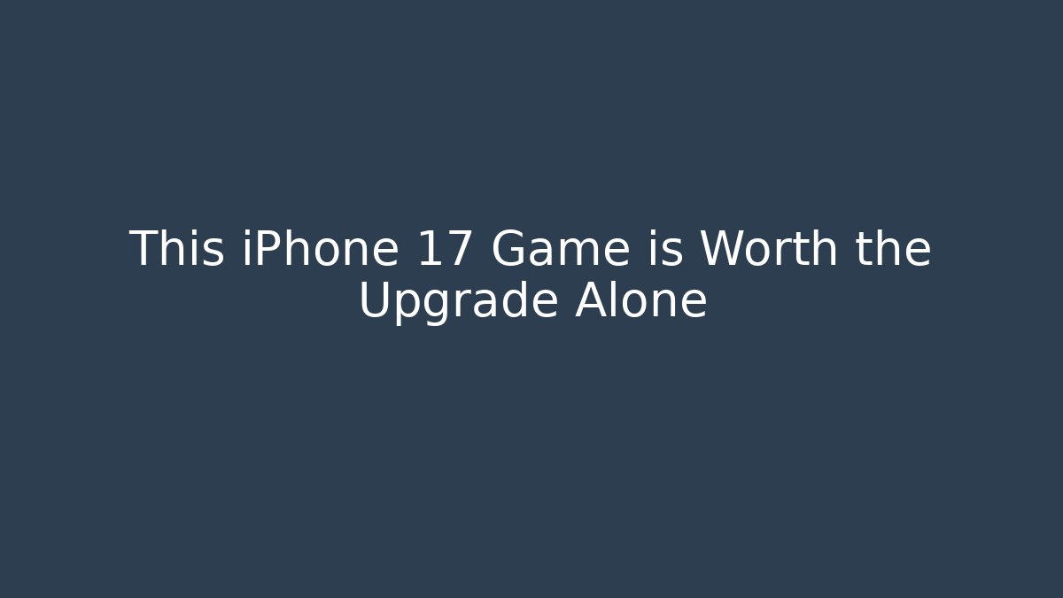 This iPhone 17 Game is Worth the Upgrade Alone - Felix Cat Insurance