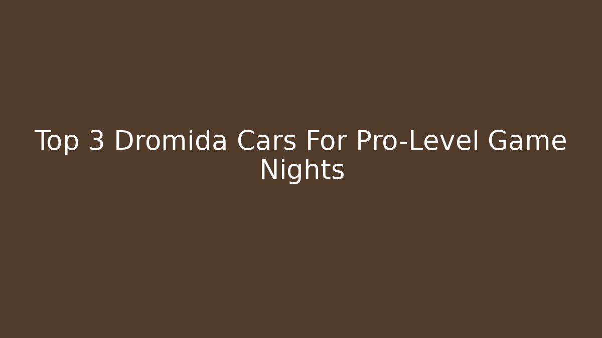 Top 3 Dromida Cars For Pro-Level Game Nights
