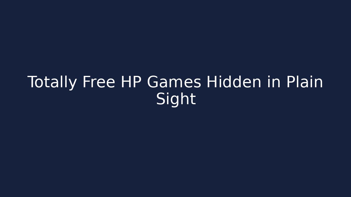 Totally Free HP Games Hidden in Plain Sight - Felix Cat Insurance
