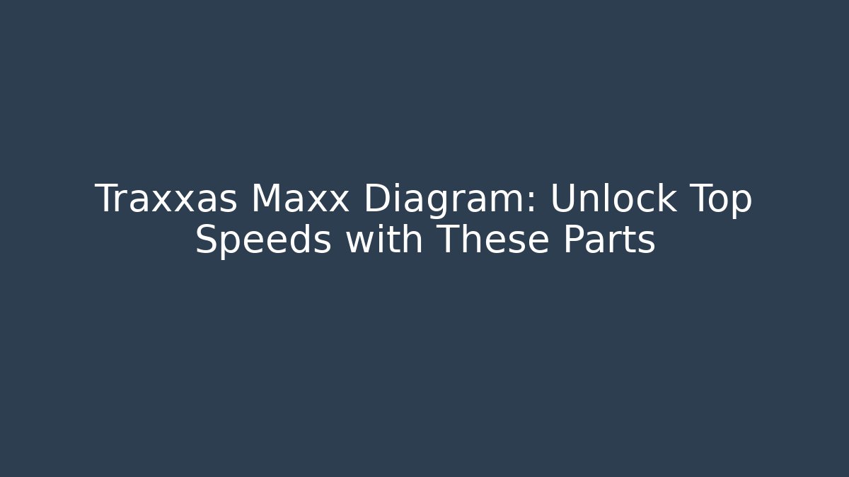 Traxxas Maxx Diagram: Unlock Top Speeds with These Parts