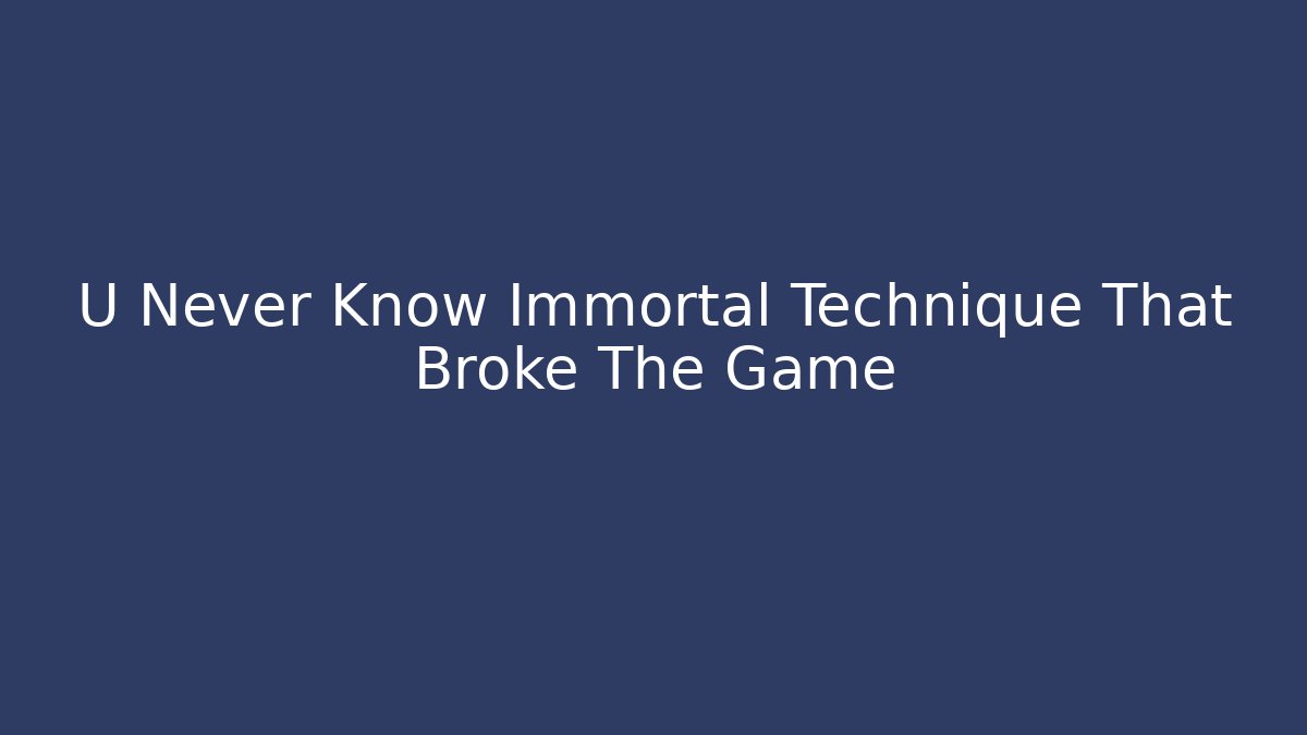 U Never Know Immortal Technique That Broke The Game