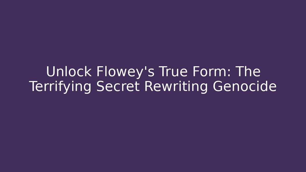 Unlock Flowey's True Form: The Terrifying Secret Rewriting Genocide - Felix Cat Insurance
