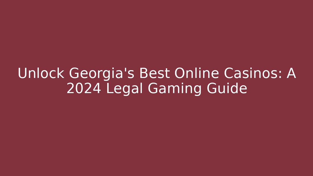 can you gamble online in georgia