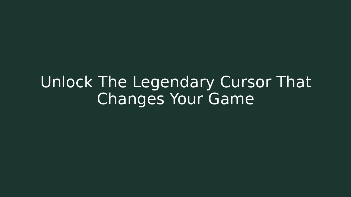 Unlock The Legendary Cursor That Changes Your Game - Felix Cat Insurance