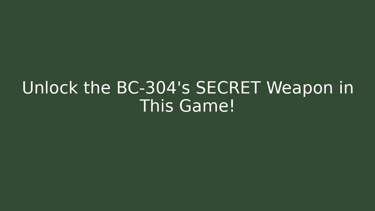 Unlock the BC-304's SECRET Weapon in This Game! - Felix Cat Insurance