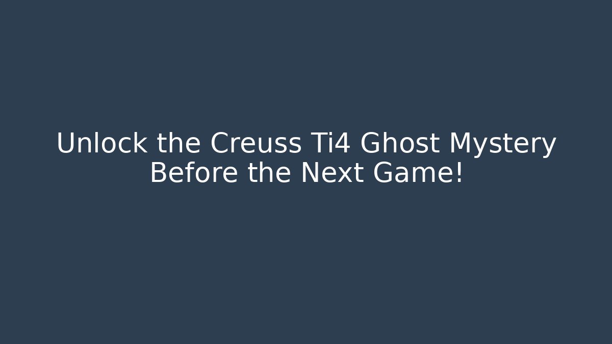 Unlock the Creuss Ti4 Ghost Mystery Before the Next Game!