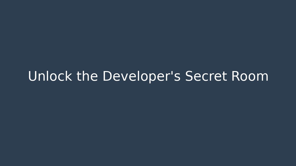 Unlock the Developer's Secret Room - Felix Cat Insurance