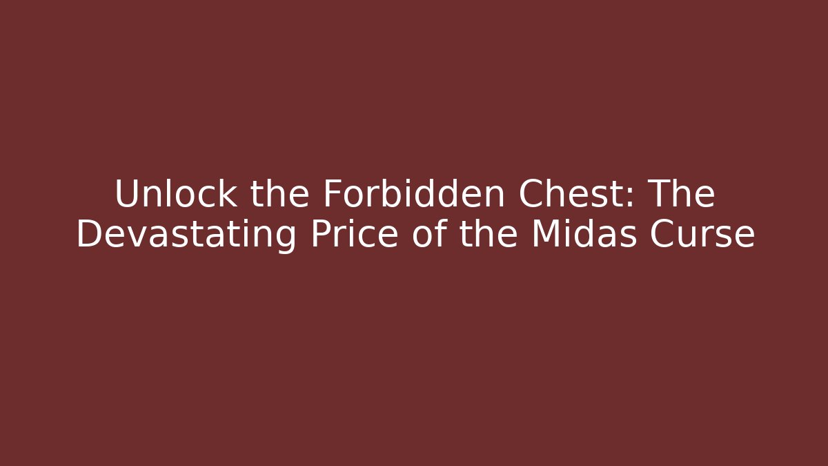 Unlock the Forbidden Chest: The Devastating Price of the Midas Curse