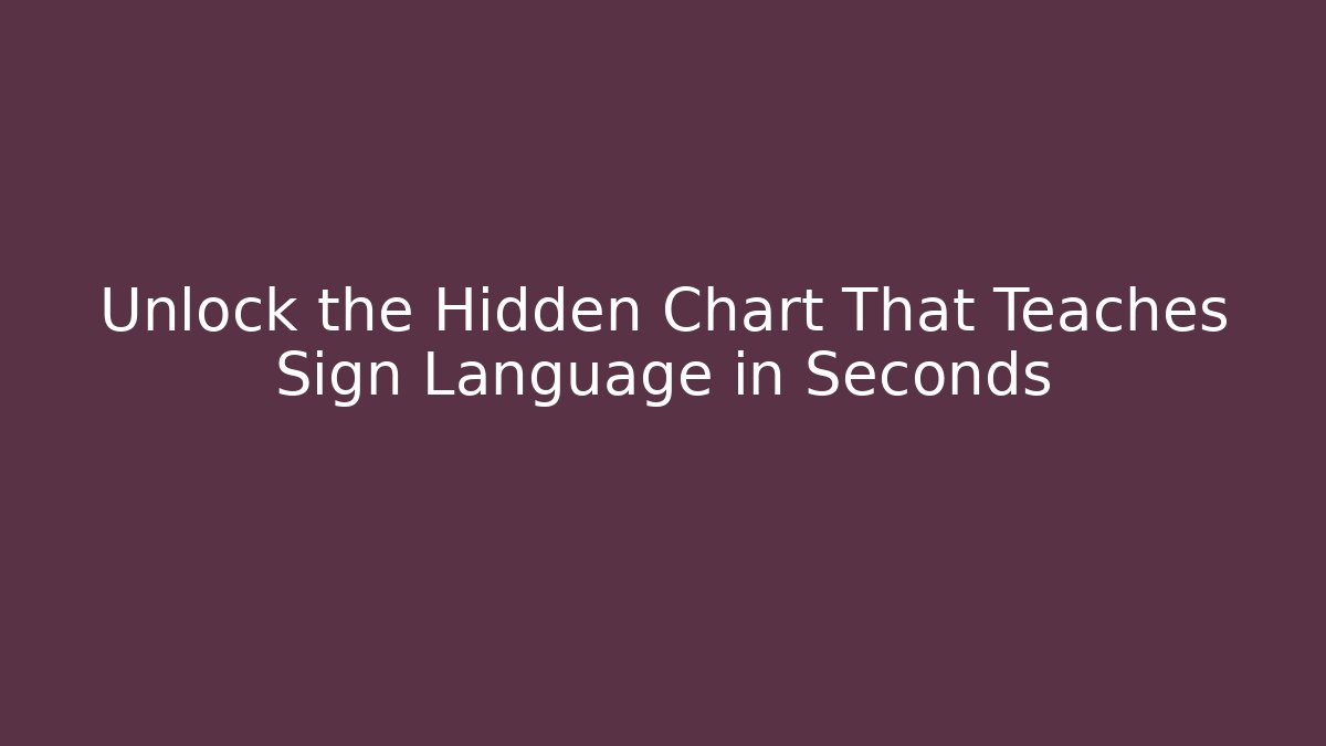 Unlock the Hidden Chart That Teaches Sign Language in Seconds - Felix Cat Insurance