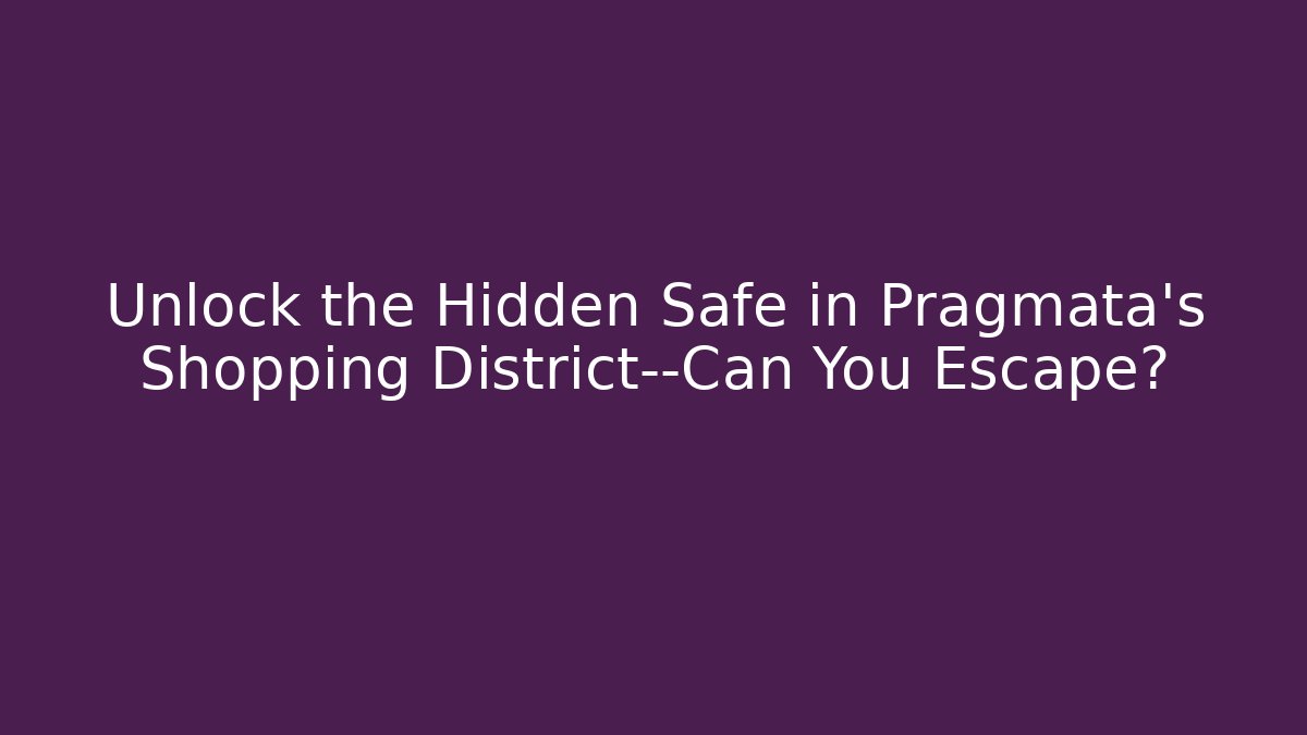 Unlock the Hidden Safe in Pragmata's Shopping District—Can You Escape?