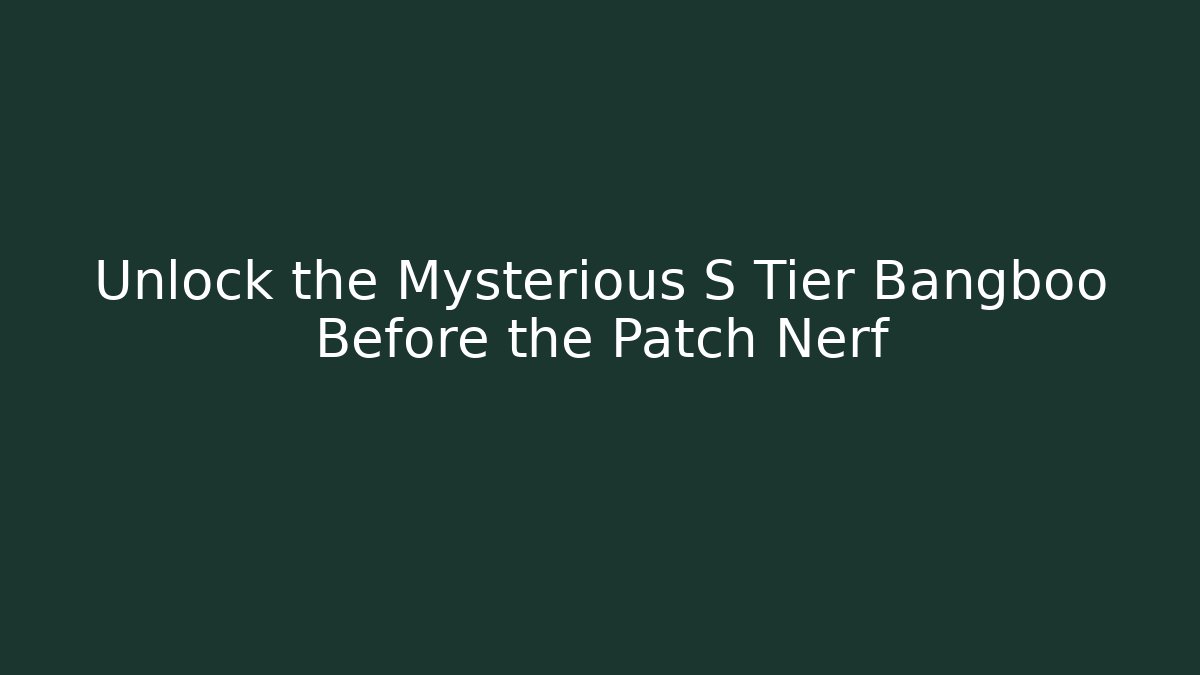 Unlock the Mysterious S Tier Bangboo Before the Patch Nerf