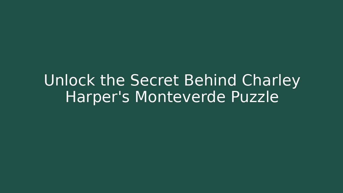 Unlock the Secret Behind Charley Harper's Monteverde Puzzle