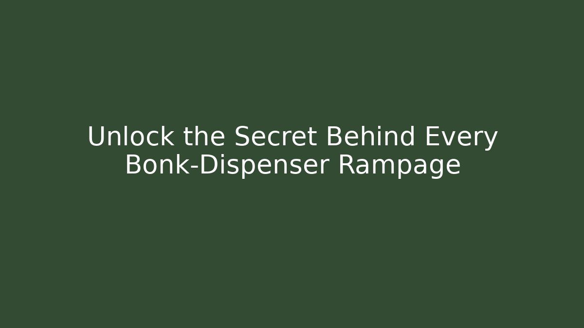 Unlock the Secret Behind Every Bonk-Dispenser Rampage - Felix Cat Insurance