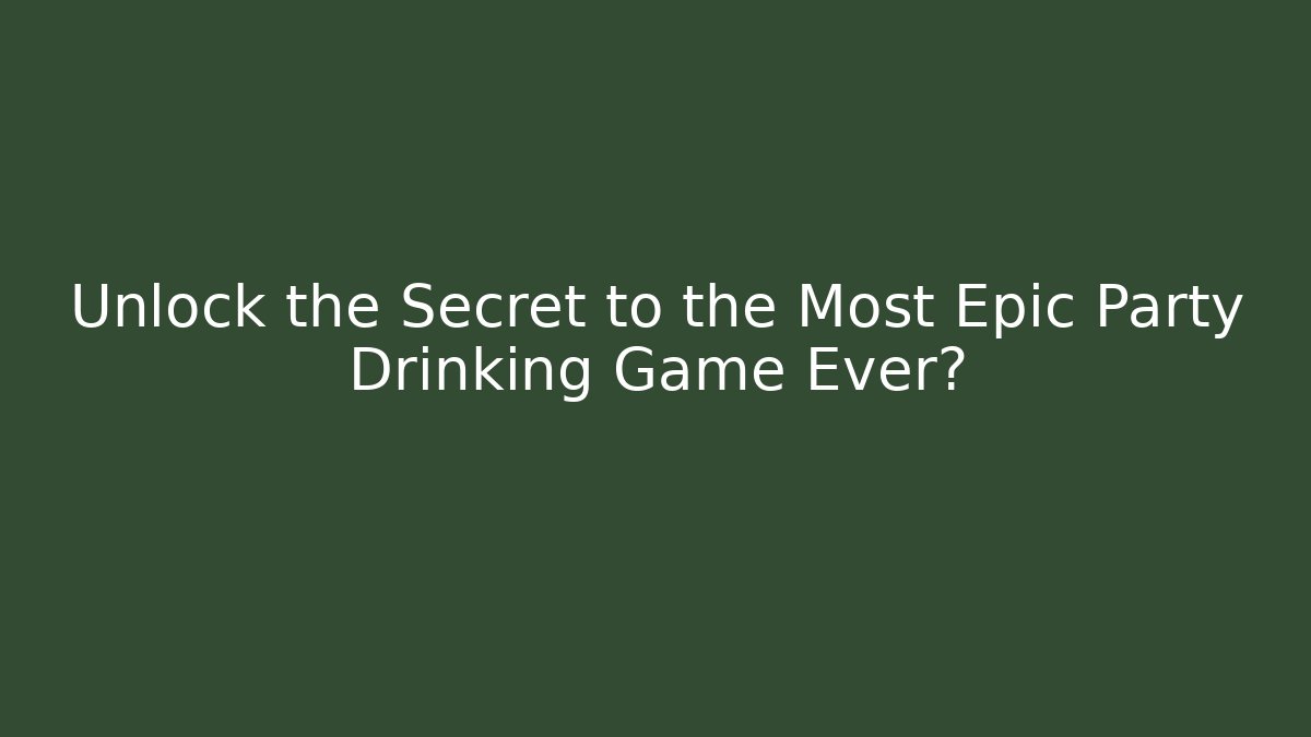 Unlock the Secret to the Most Epic Party Drinking Game Ever? - Felix Cat Insurance