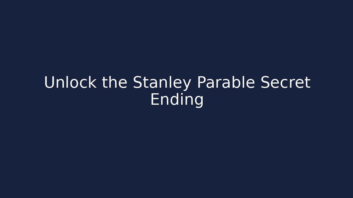 Unlock the Stanley Parable Secret Ending - Felix Cat Insurance