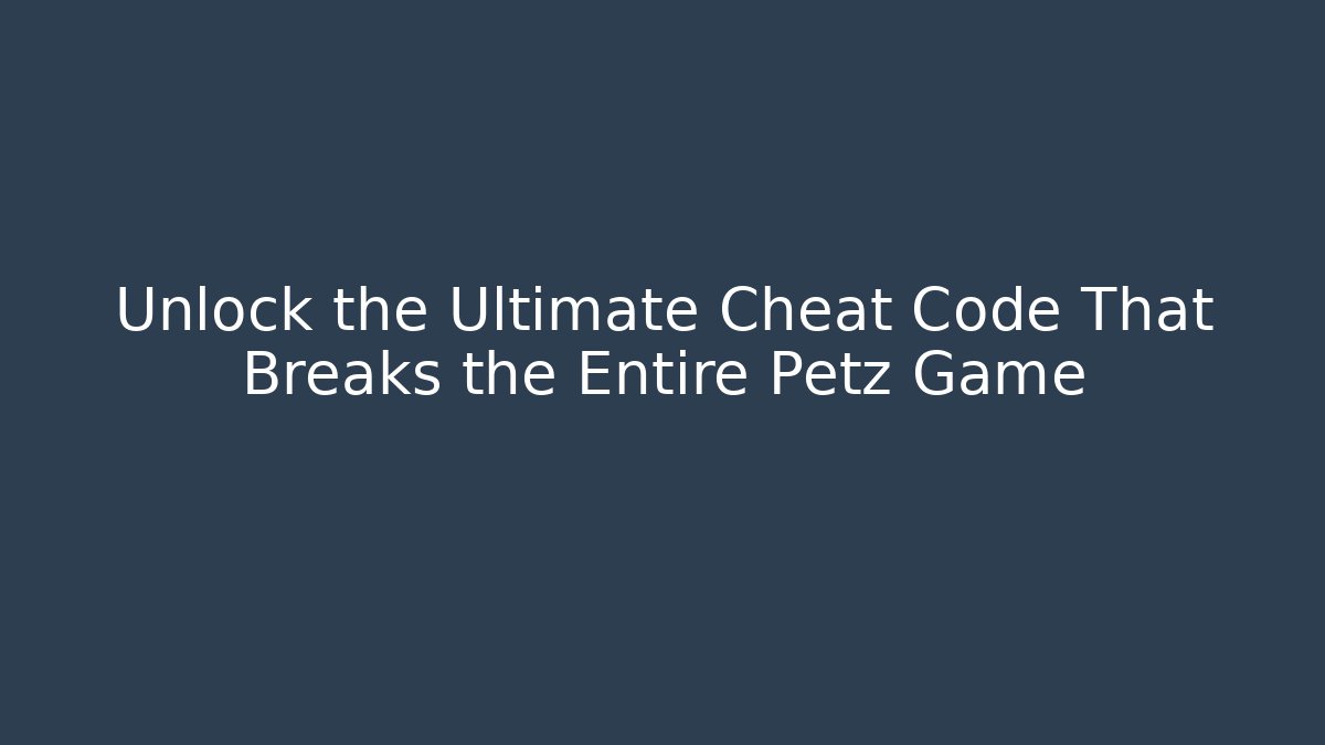 Unlock the Ultimate Cheat Code That Breaks the Entire Petz Game - Felix Cat Insurance