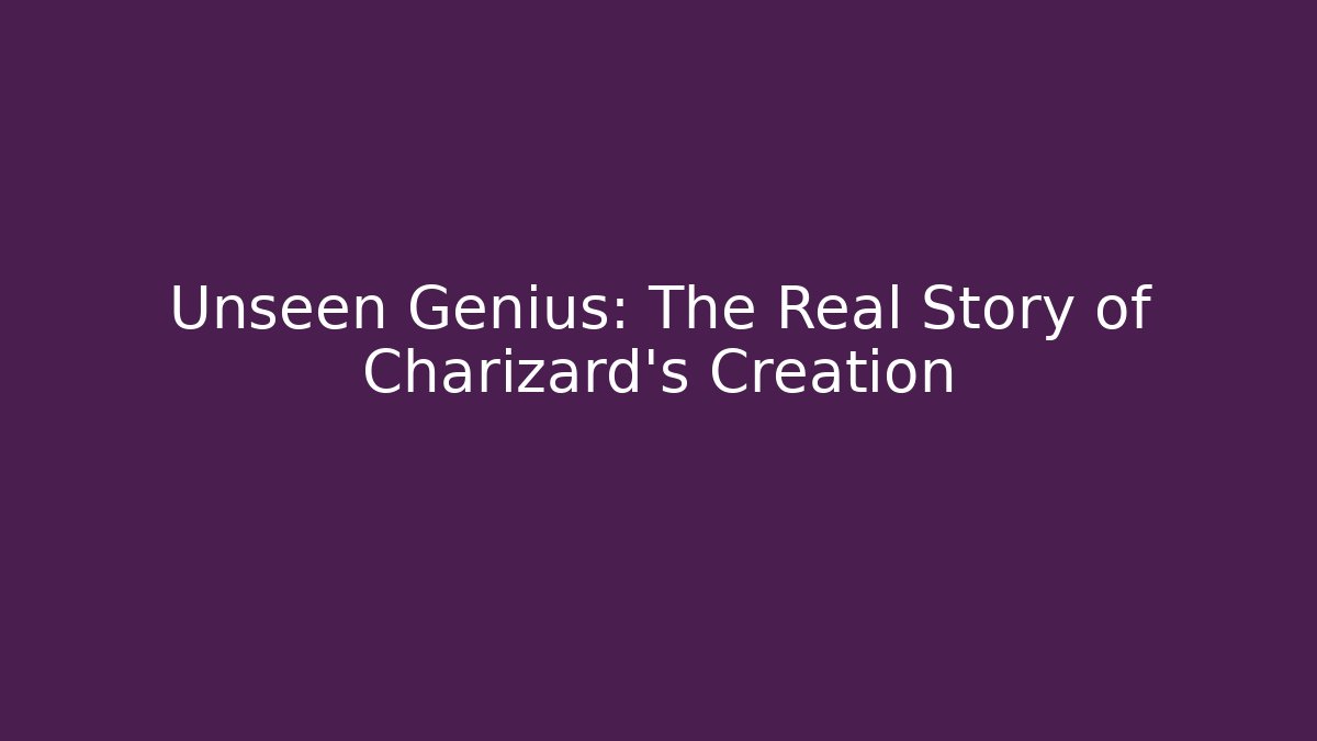 Unseen Genius: The Real Story of Charizard's Creation