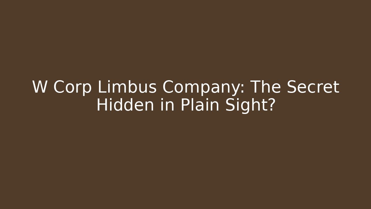 W Corp Limbus Company: The Secret Hidden in Plain Sight? - Felix Cat Insurance