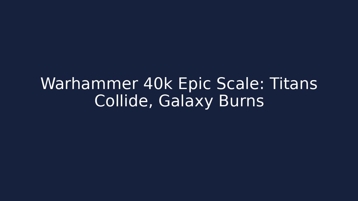 Warhammer 40k Epic Scale: Titans Collide, Galaxy Burns
