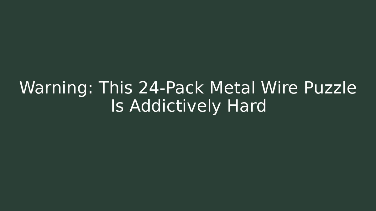 Warning: This 24-Pack Metal Wire Puzzle Is Addictively Hard
