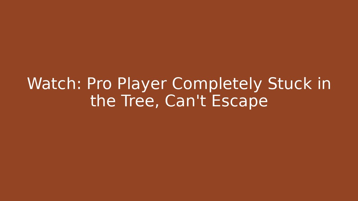 Watch: Pro Player Completely Stuck in the Tree, Can't Escape - Felix Cat Insurance