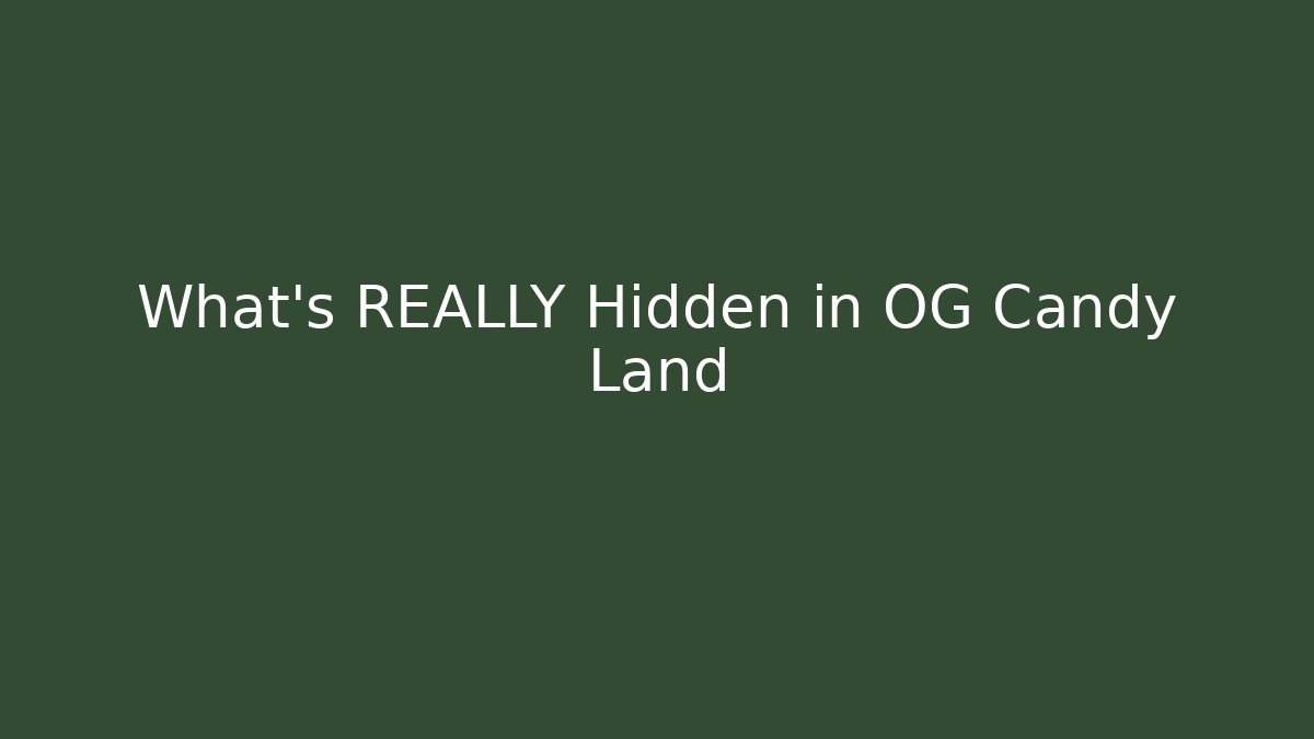 What's REALLY Hidden in OG Candy Land